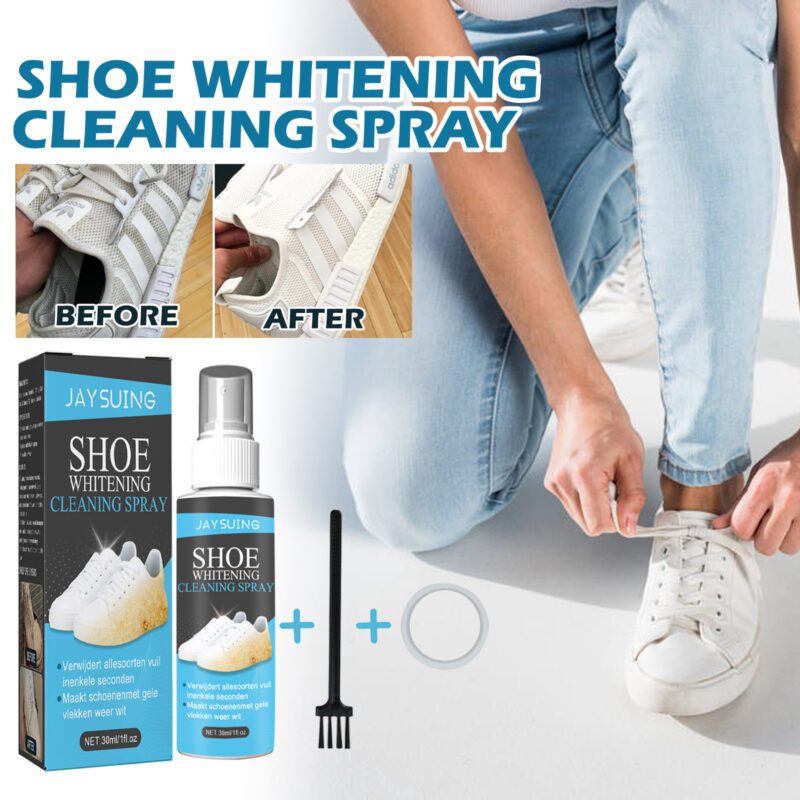 Jaysuing Shoe Brightening Spray: Portable Household Shoe Stain Remover