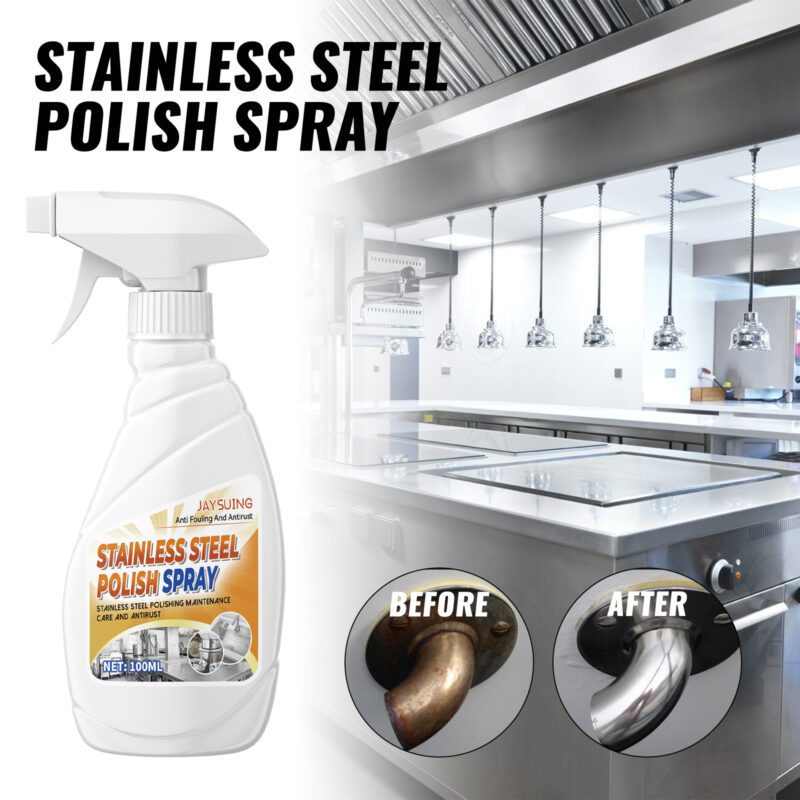 Jaysuing Stainless Steel Cleaner: Multi-Purpose Grease & Rust Remover, Safe Surface Care - Image 2