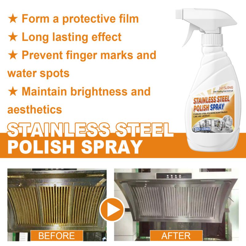 Jaysuing Stainless Steel Cleaner: Multi-Purpose Grease & Rust Remover, Safe Surface Care - Image 4