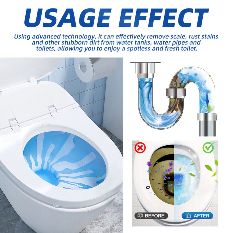 Jaysuing Toilet Bowl Cleaner: Household Descaling, Long-Lasting Deodorizer, Safe for Tanks - Image 3