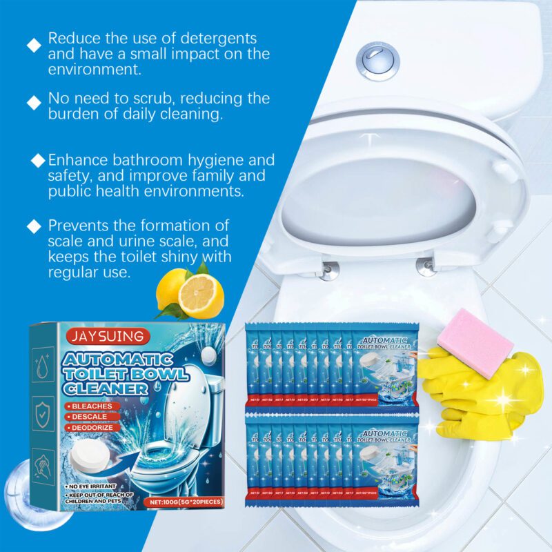 Jaysuing Toilet Cleaning Tablets: Multi-Purpose, Long-Lasting Effervescent for Bathroom Care - Image 3