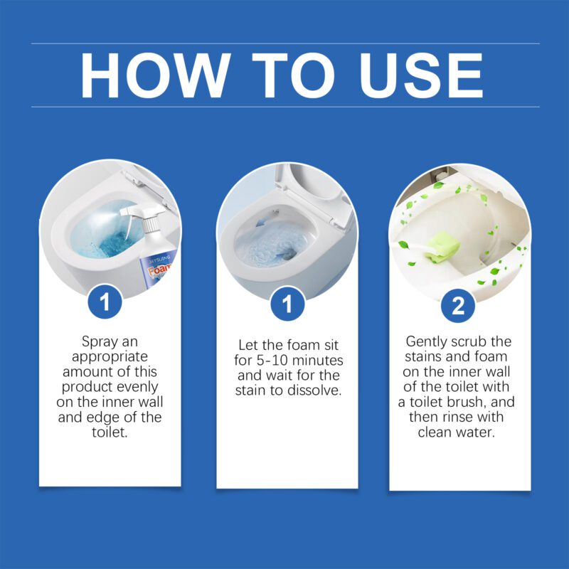 Jaysuing Toilet Foam Cleaner: Bathroom Stain Remover, Deodorant & Safe Household Cleaner - Image 6