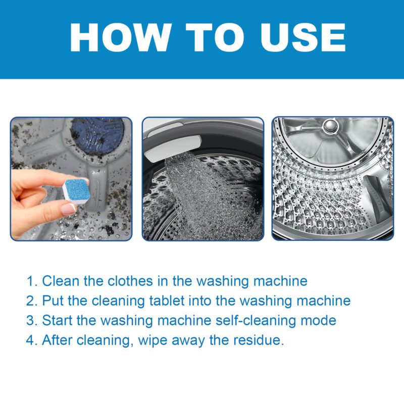 Jaysuing Washing Machine Cleaning Tablets: Deep Clean, Odor Remover, Household Cleaner - Image 5