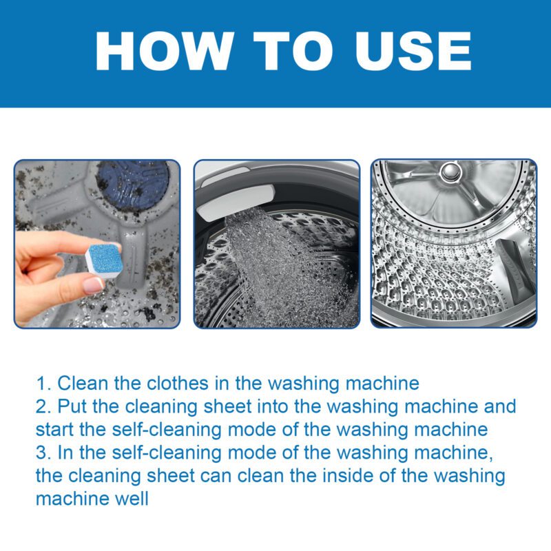 Jaysuing Washing Machine Deep Cleaning Tablets | Long-Lasting, Surface-Safe Laundry Drum Cleaner - Image 5