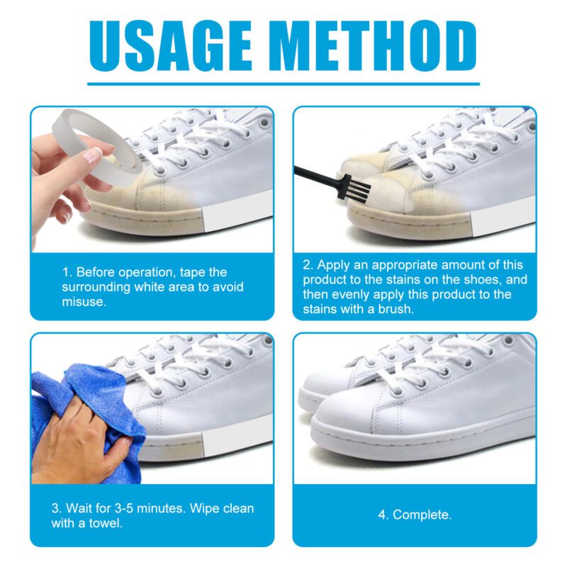Jaysuing White Shoe Cleaner: Multi-Purpose Household Shoe Stain Remover - Image 6