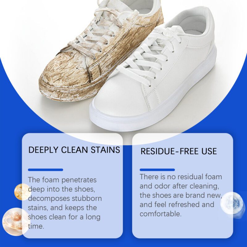 Jaysuing White Shoe Foam Cleaner: Household Shoe Care, Long-Lasting Whitening - Image 4