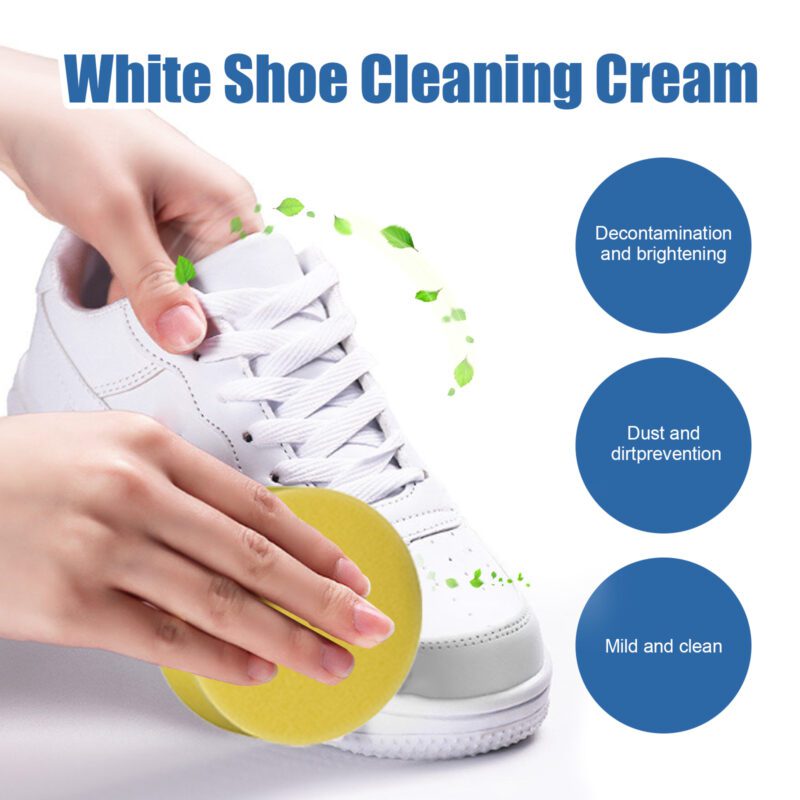 Jaysuing White Shoes Cleaning Cream - Household Shoe Whitener, Long-Lasting Stain Remover - Image 4
