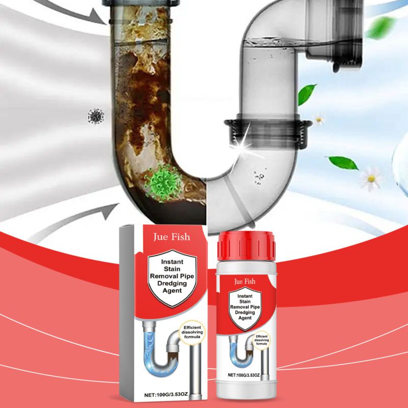 Jue-Fish Drain Cleaner: Kitchen Bathroom Pipe Cleaner, Hair Grease Remover - Image 2