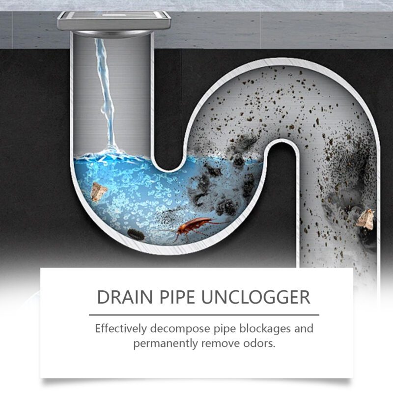Jue-Fish Drain Cleaner: Powerful, Safe Kitchen & Bathroom Pipe Unclogger - Image 4