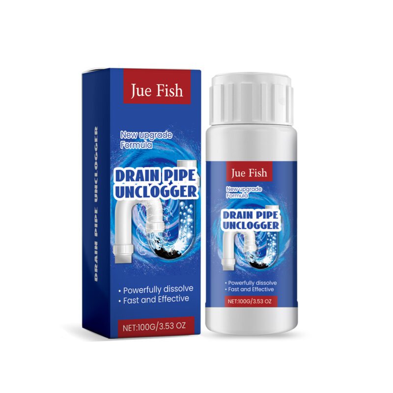Jue-Fish Drain Cleaner: Powerful, Safe Kitchen & Bathroom Pipe Unclogger
