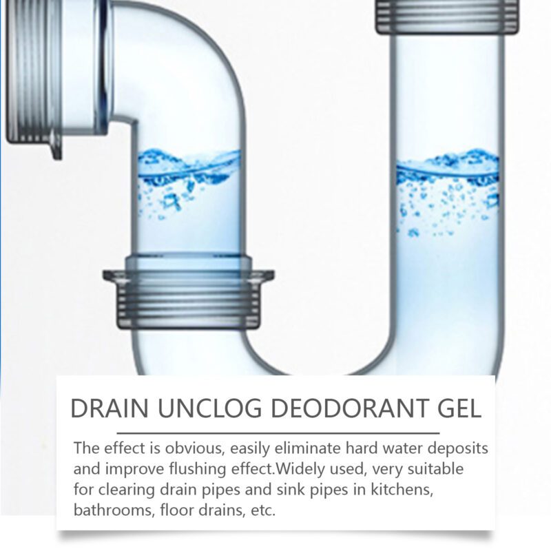 Jue-Fish Drain Unclog Gel: Multi-Purpose Kitchen/Bathroom Drain Cleaner, Deodorizing & Safe - Image 4