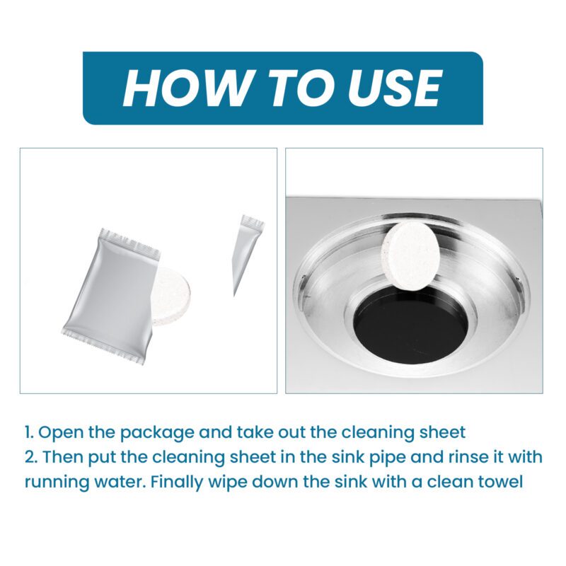 Jue-Fish Effervescent Sink Cleaner Tablets - Multi-Purpose, Long-Lasting Kitchen Drain & Grease Removal - Image 6