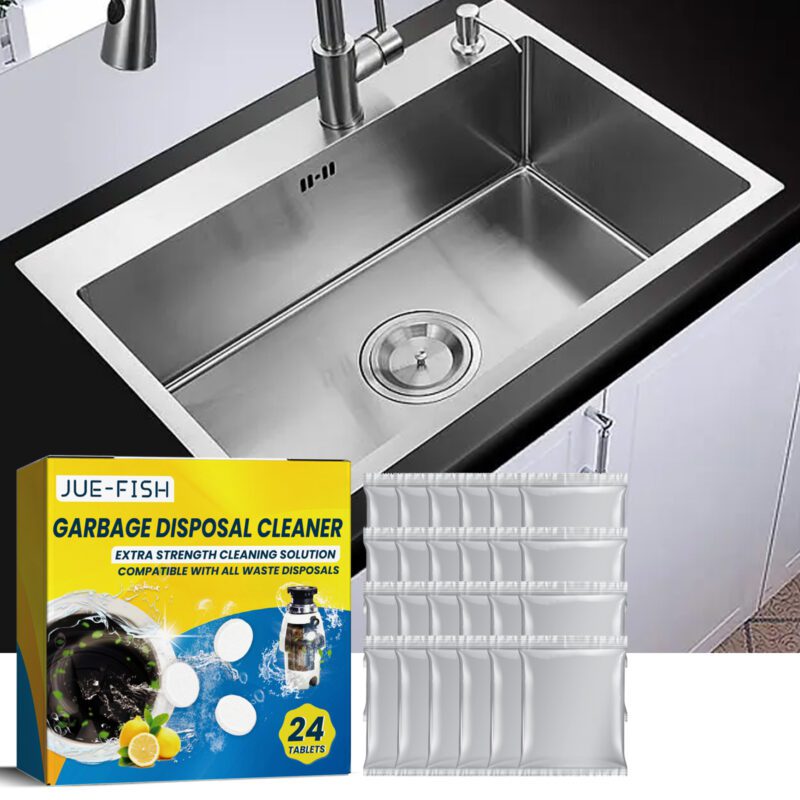 Jue-Fish Effervescent Sink Cleaner Tablets - Multi-Purpose, Long-Lasting Kitchen Drain & Grease Removal