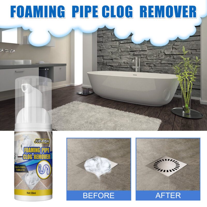 Jue-Fish Foam Pipe Cleaner: Clog Remover, Stain & Odor Eliminator (Household) - Image 2