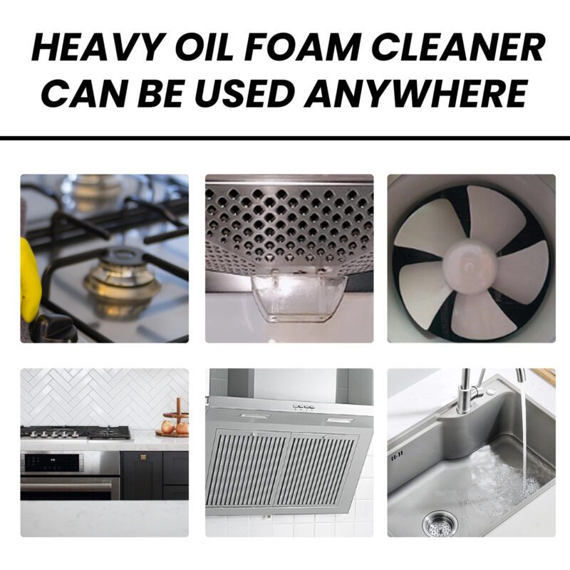Jue-Fish Heavy Oil Foam Cleaner: Multi-Purpose Kitchen & Household Surface Safe Cleaner - Image 3