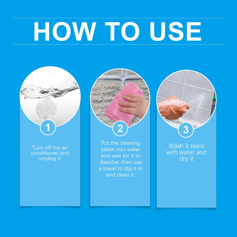 Jue-Fish Household AC Cleaning Effervescent Tablets: Long-Lasting Freshness, Safe Surfaces - Image 6