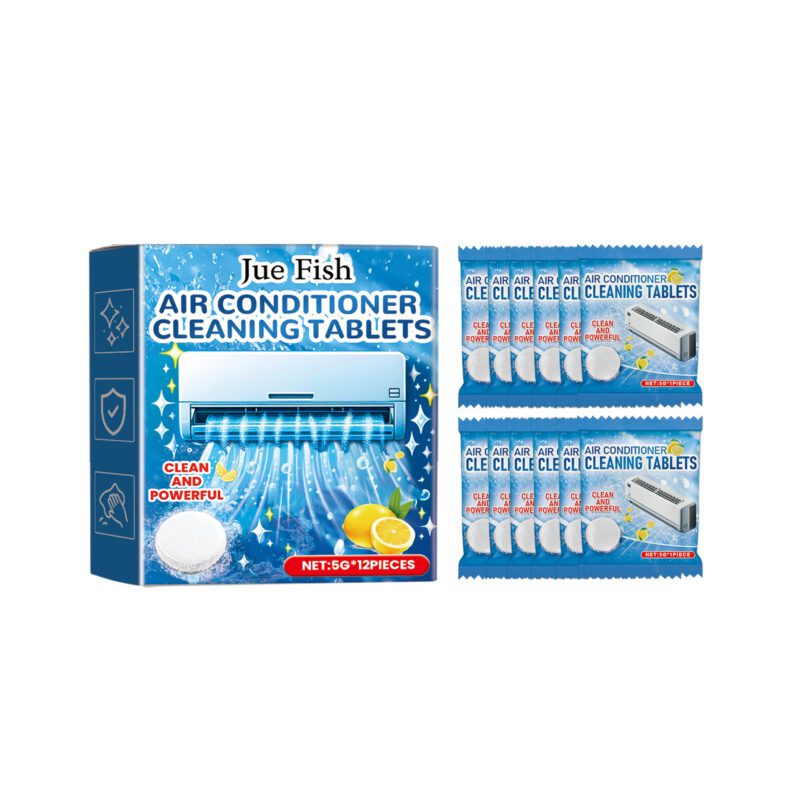 Jue-Fish Household AC Cleaning Effervescent Tablets: Long-Lasting Freshness, Safe Surfaces