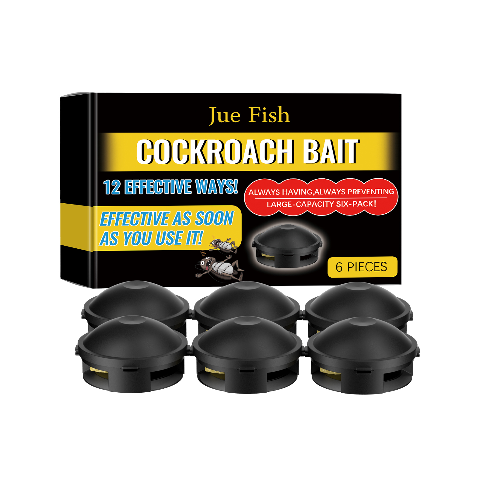 Jue-Fish Household Cockroach Bait – Non-Pungent, Safe for Kitchens & Dorms