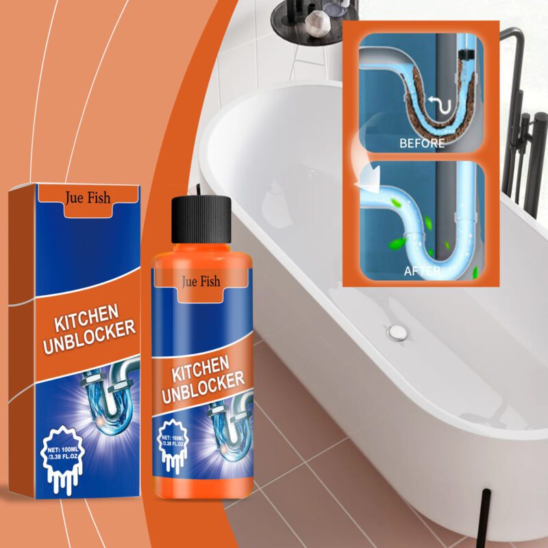 Jue-Fish Household Drain Unblocker | Quick Kitchen Toilet Pipe Cleaner, Multi-Purpose - Image 2