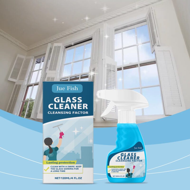 Jue-Fish Household Glass Cleaner: Multi-Purpose Mirror/Window Stain/Oil Remover Spray - Image 2