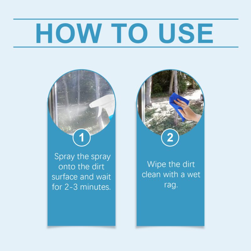 Jue-Fish Household Glass Cleaner: Multi-Purpose Mirror/Window Stain/Oil Remover Spray - Image 6