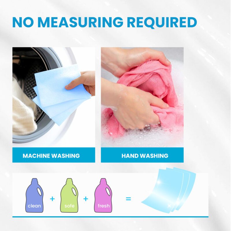 Jue-Fish Laundry Detergent Sheets: Deep Clean, Stain-Removing, Long-Lasting Fragrance - Image 3