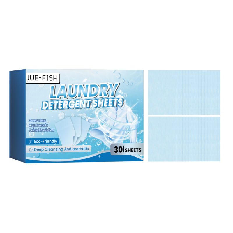 Jue-Fish Laundry Detergent Sheets: Deep Clean, Stain-Removing, Long-Lasting Fragrance