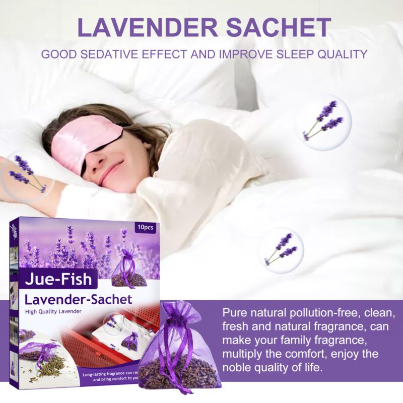 Jue-Fish Lavender Sachet: Multi-Purpose Household Deodorizer for Closets, Shoes & Toilets - Image 2