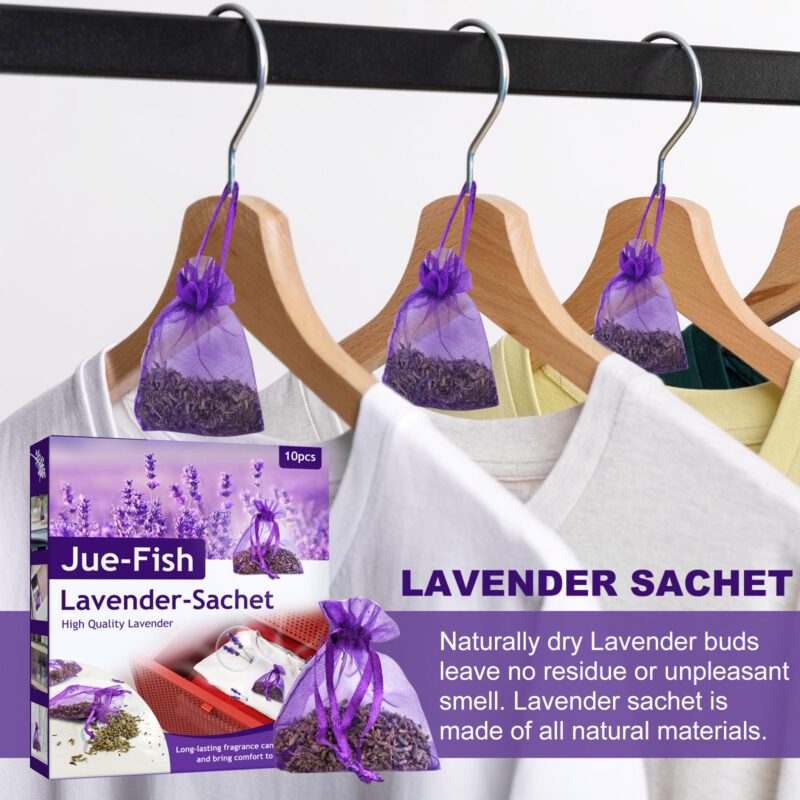Jue-Fish Lavender Sachet: Multi-Purpose Household Deodorizer for Closets, Shoes & Toilets - Image 4