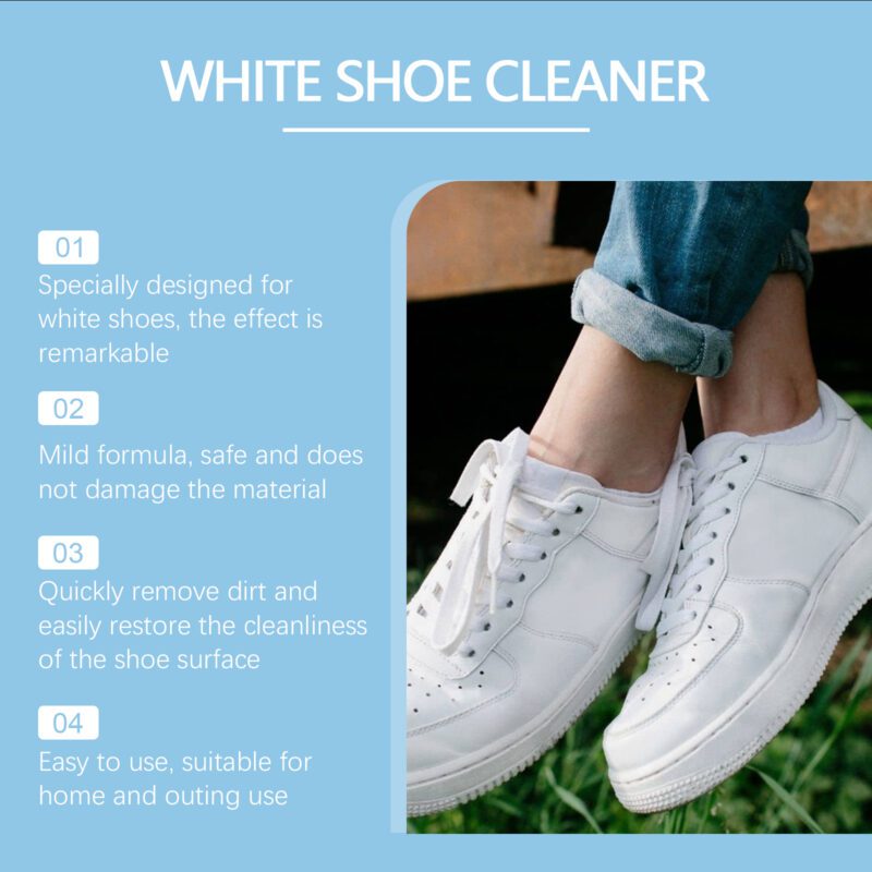 Jue-Fish Little White Shoe Cleaner - Long-Lasting, Surface-Safe Household Shoe Care - Image 3