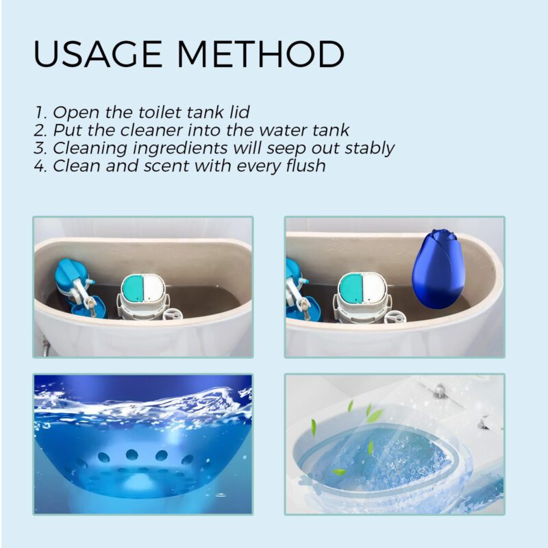 Jue-Fish Long-Lasting Toilet Cleaner: Bathroom Descaling Deodorant, Safe Surface Care - Image 6