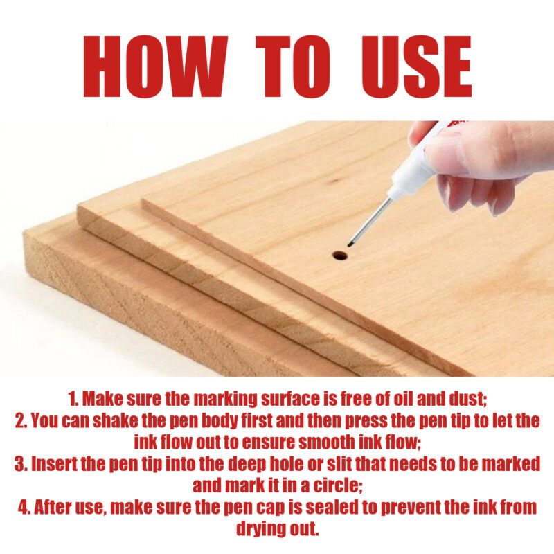 Jue-Fish Long Nib Marker: Multi-Surface Household Woodworking Marker, Quick-Drying Waterproof - Image 6