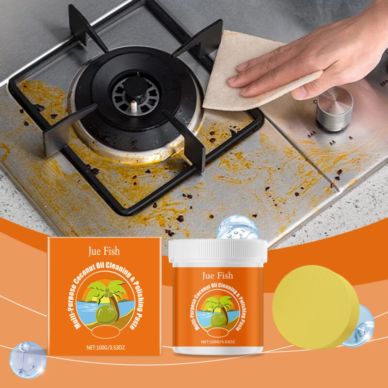 Jue-Fish Multi-Purpose Cleaning Cream: Kitchen, Floor & Furniture Polish – Surface-Safe, Long-Lasting - Image 2