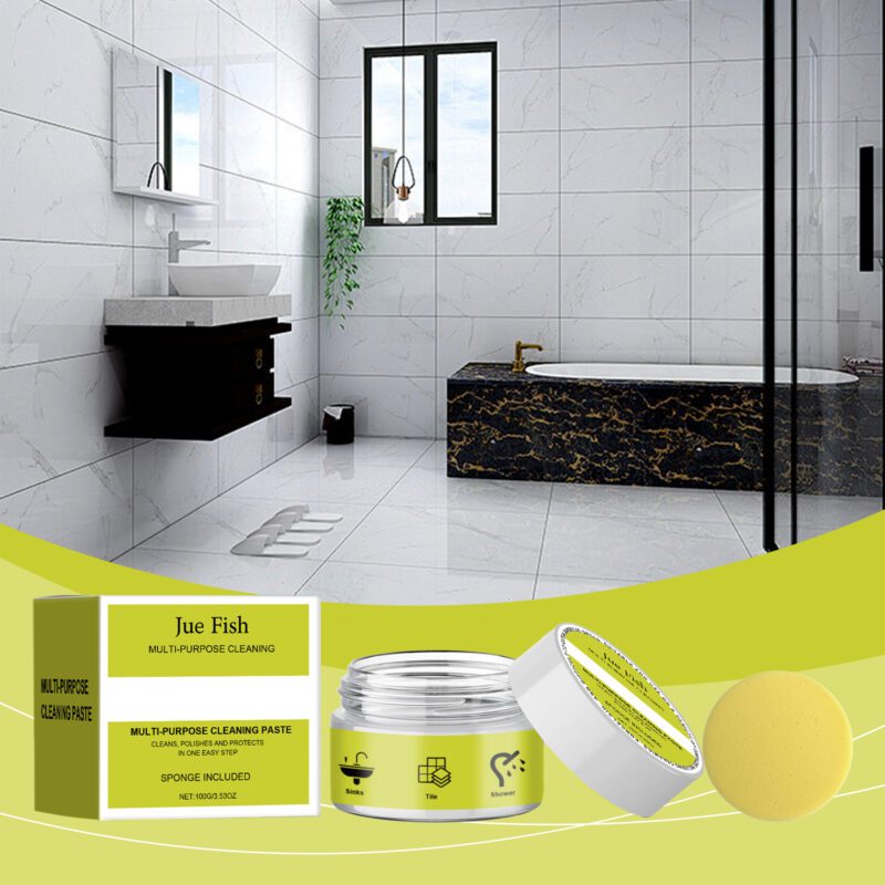 Jue-Fish Multi-Purpose Cleaning Paste: Kitchen Bathroom Furniture Safe Long-Lasting Household Cleaner - Image 2