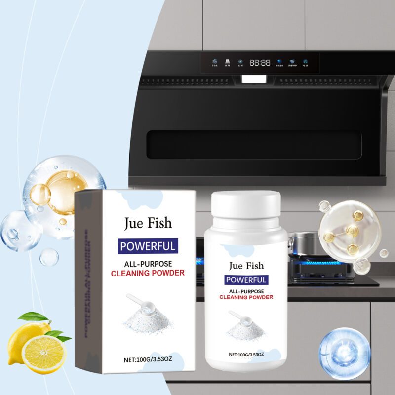 Jue-Fish Multi-Purpose Cleaning Powder: Kitchen Grease Remover, Surface-Safe Household Cleaner - Image 2
