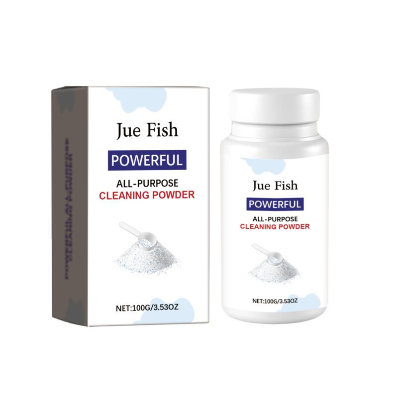 Jue-Fish Multi-Purpose Cleaning Powder: Kitchen Grease Remover, Surface-Safe Household Cleaner