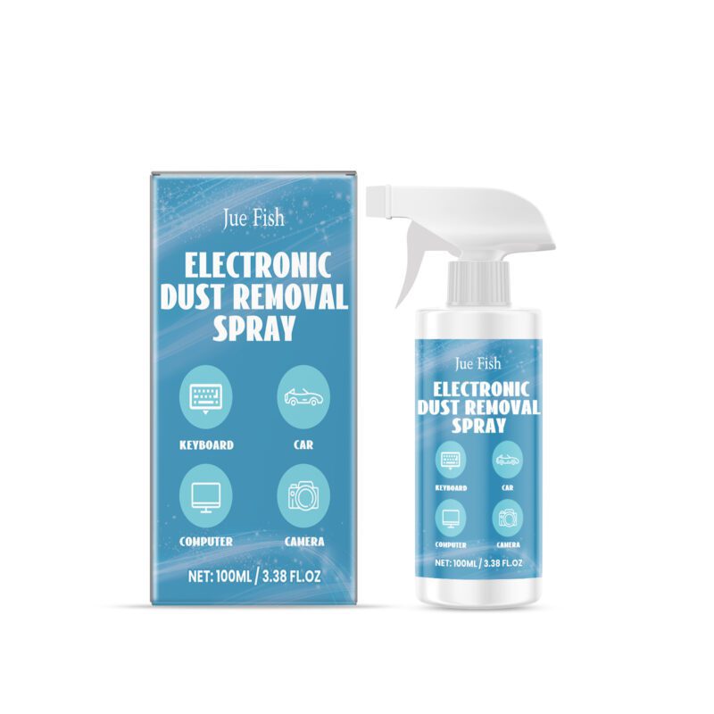 Jue-Fish Multi-Purpose Electronic Duster Spray - Surface-Safe Keyboard & Household Cleaner