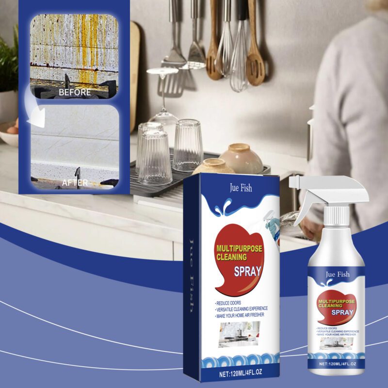 Jue Fish Multi-Purpose Household Cleaner Spray | Kitchen & Floor Care, Long-Lasting, Surface-Safe - Image 2