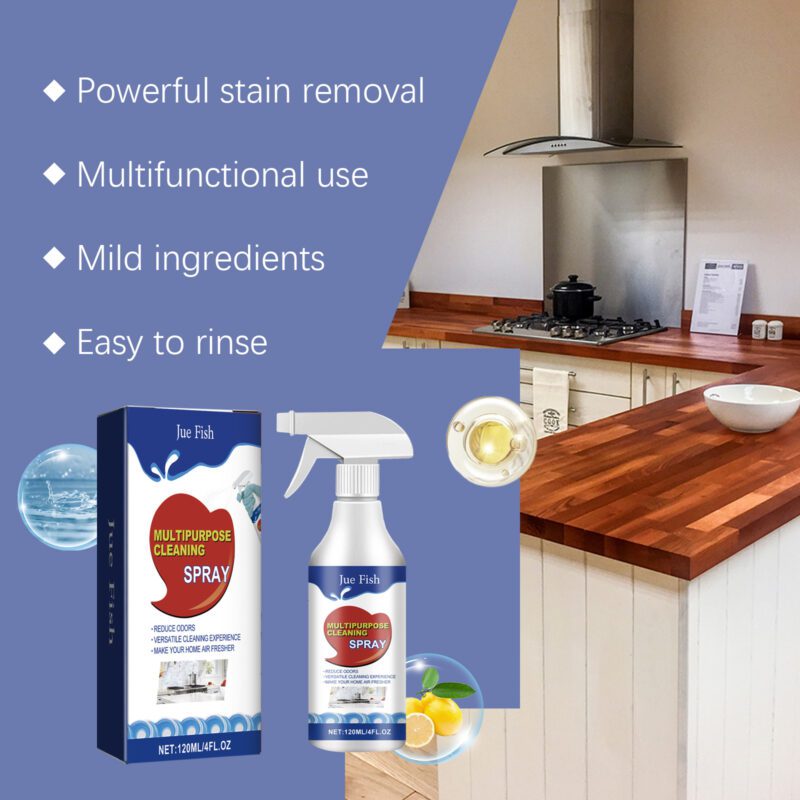 Jue Fish Multi-Purpose Household Cleaner Spray | Kitchen & Floor Care, Long-Lasting, Surface-Safe - Image 4