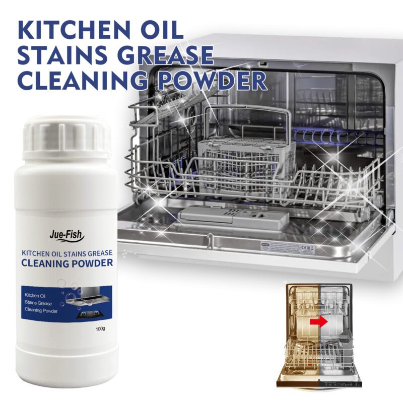 Jue-Fish Multi-Purpose Kitchen Cleaning Powder - Oil Stain Remover, Safe Degreaser - Image 2