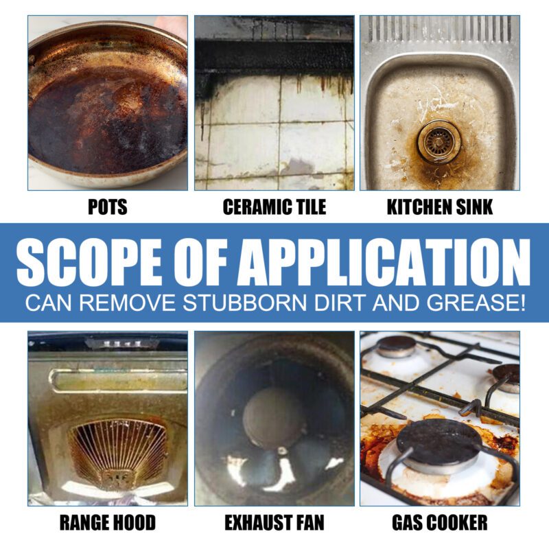 Jue-Fish Multi-Purpose Kitchen Foam Cleaner: Oil Stain Remover, Safe Surface Care - Image 4