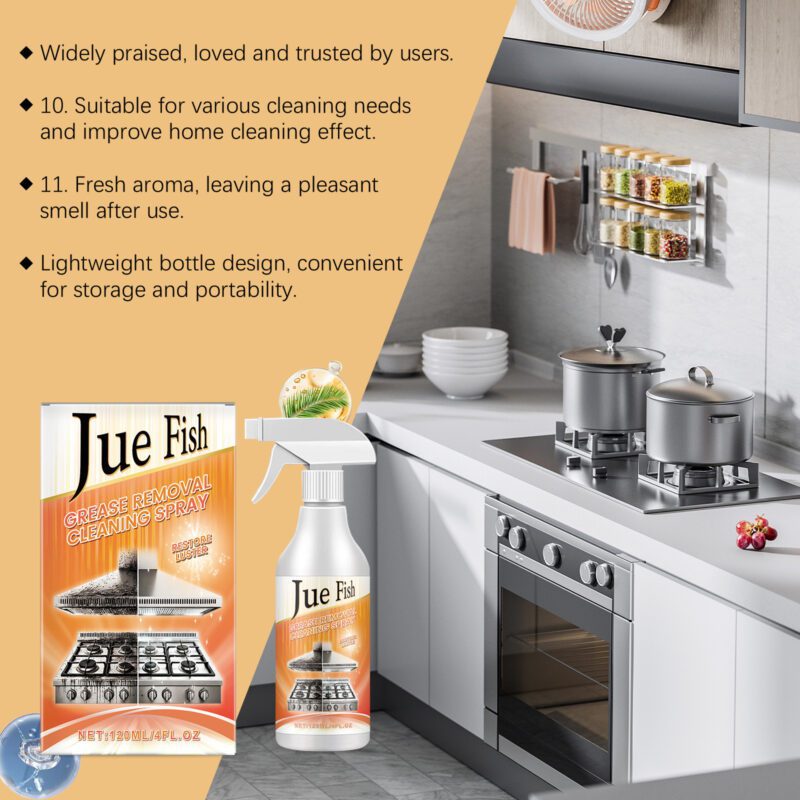 Jue-Fish Multi-Purpose Kitchen Grease Remover Spray | Safe, Long-Lasting Household Cleaner - Image 3