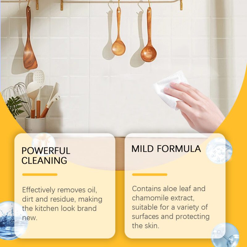 Jue-Fish Multi-Purpose Kitchen Wipes | Heavy Oil Cleaning, Household Safe - Image 3