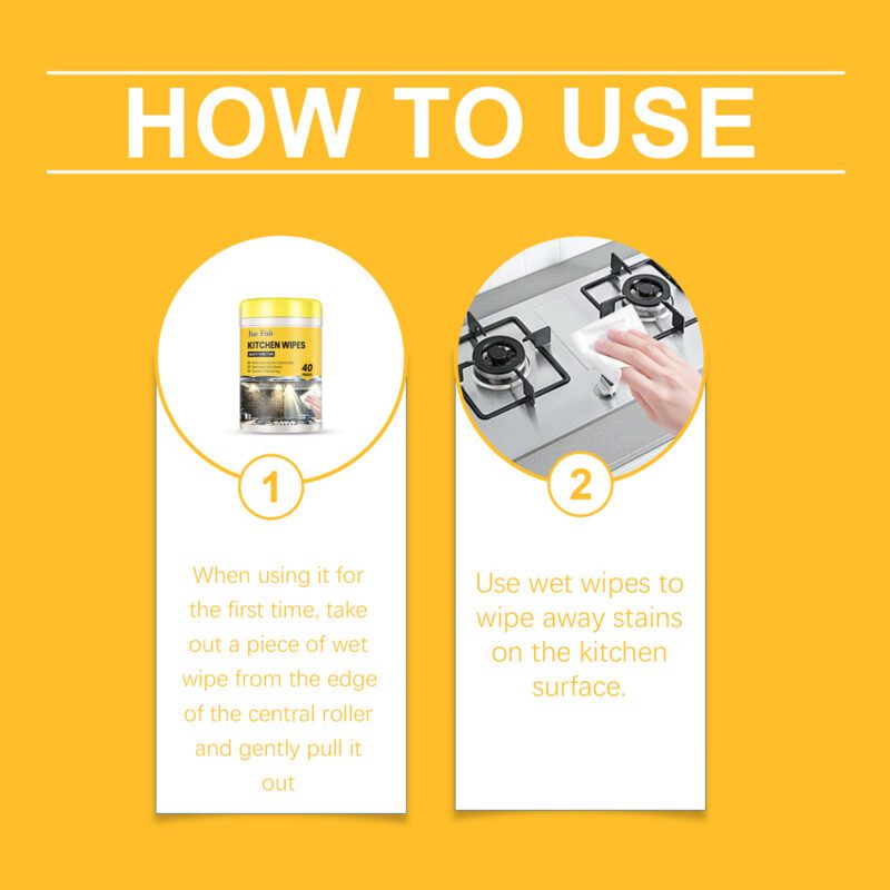 Jue-Fish Multi-Purpose Kitchen Wipes | Heavy Oil Cleaning, Household Safe - Image 6