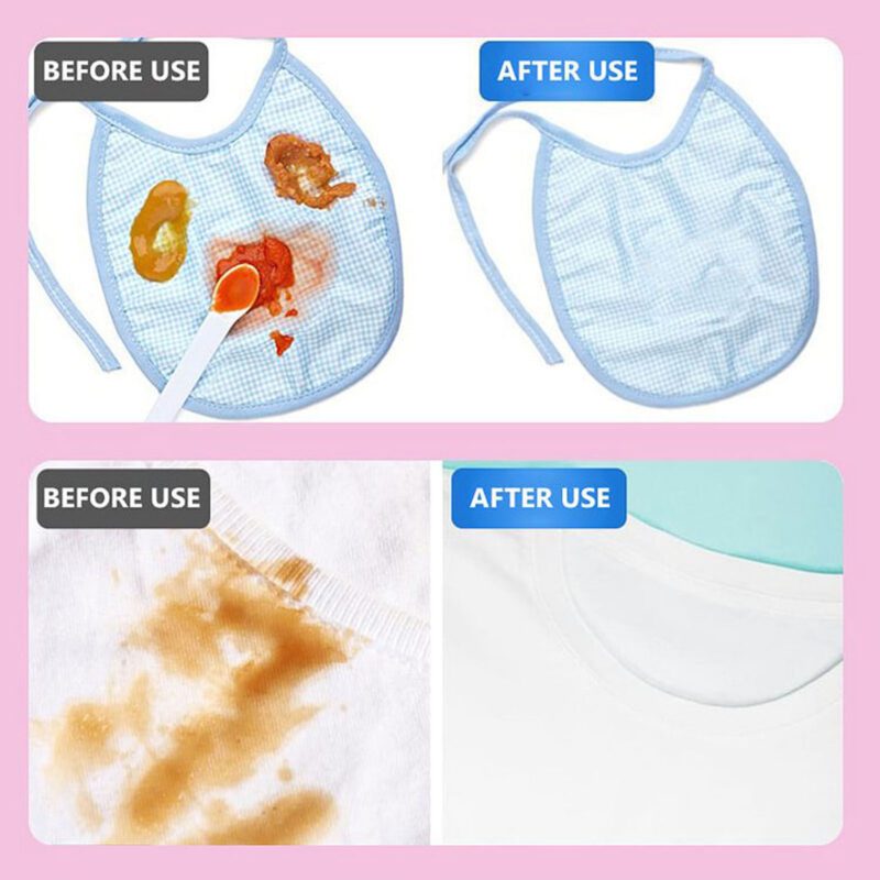 Jue-Fish Multi-Purpose Laundry Stain Remover – Removes Stubborn Oil/Sweat Stains, Safe for Fabrics - Image 4
