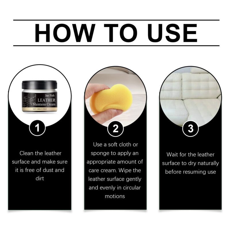 Jue-Fish Multi-Purpose Leather Repair Cream | Household Furniture Care, Long-Lasting - Image 6