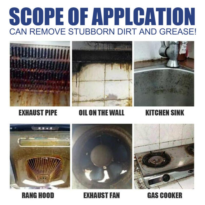 Jue-Fish Multi-Purpose Oil Foam Cleaner: Kitchen Heavy Oil, Surface-Safe - Image 5