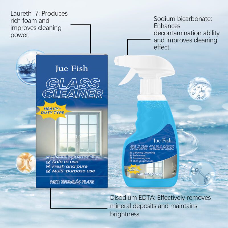 Jue-Fish Multi-Surface Glass Cleaner: Safe, Long-Lasting Household Care - Image 3
