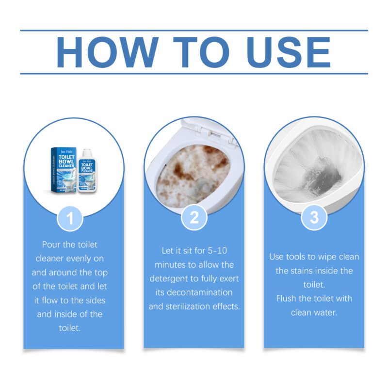Jue-Fish Toilet Cleaner: Long-Lasting Stain Remover, Ceramic Safe Household Cleaning - Image 6