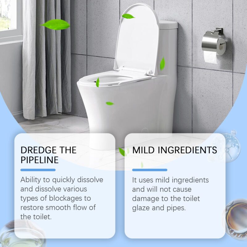 Jue-Fish Toilet Drain Cleaner Powder – Anti-Clog, Odor Control, Long-Lasting - Image 3